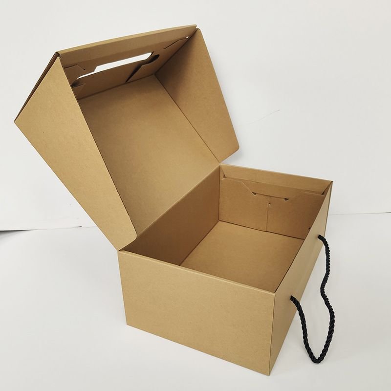 Shoe Packaging Box Corrugated Kraft Paper Portable Shoe Box