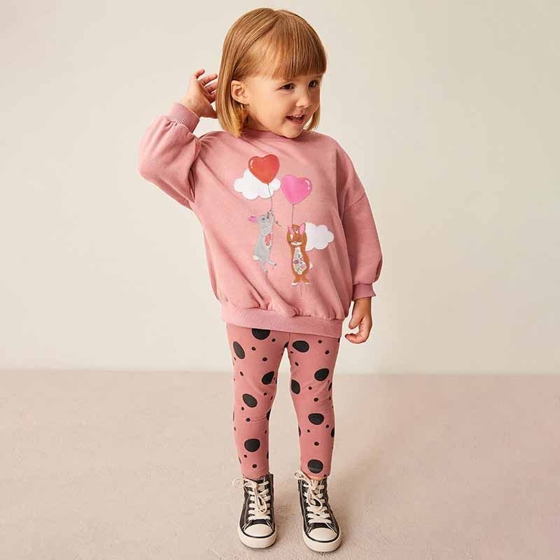 Kids Toddler Girls Spring Autumn Casual Cute Cartoon Print Long Sleeve Sweatshirts Pants Sets