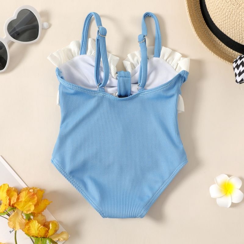 Kids Baby Girls Casual Cute Bow One Piece Swimwear