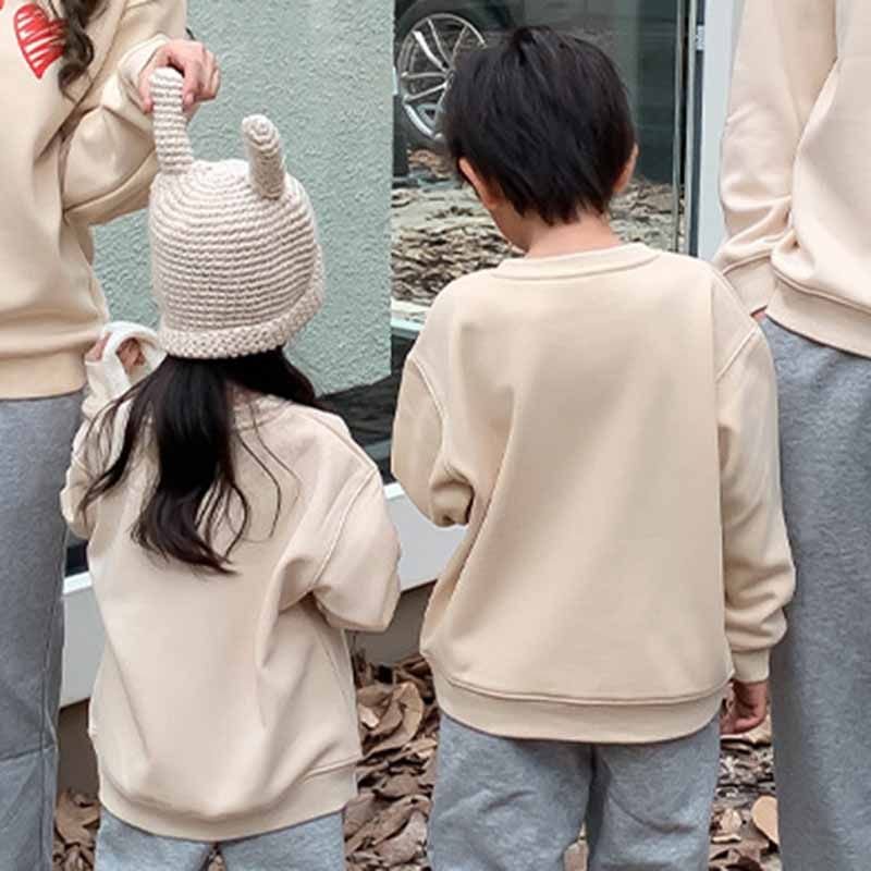 Kids Toddler Boys Girls Spring Autumn Casual Cute Heart Print Long Sleeve Sweatshirts