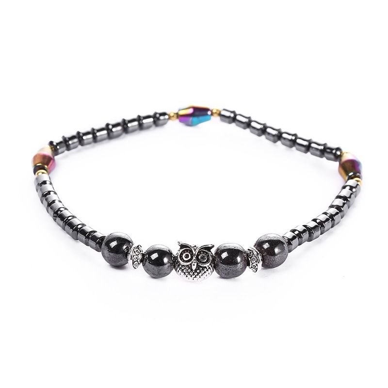 Women Fashion Creative Owl Magnetic Anklet