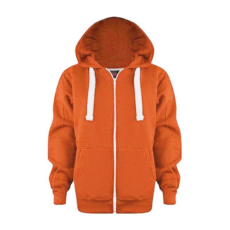 Autumn And Winter Children'S Kids Zipper Solid Color Hoodie Custom