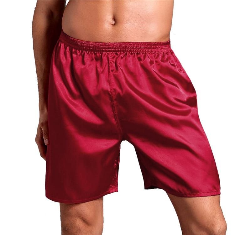 L-2XL Men Fashion Solid Color Loose Lounge Shorts