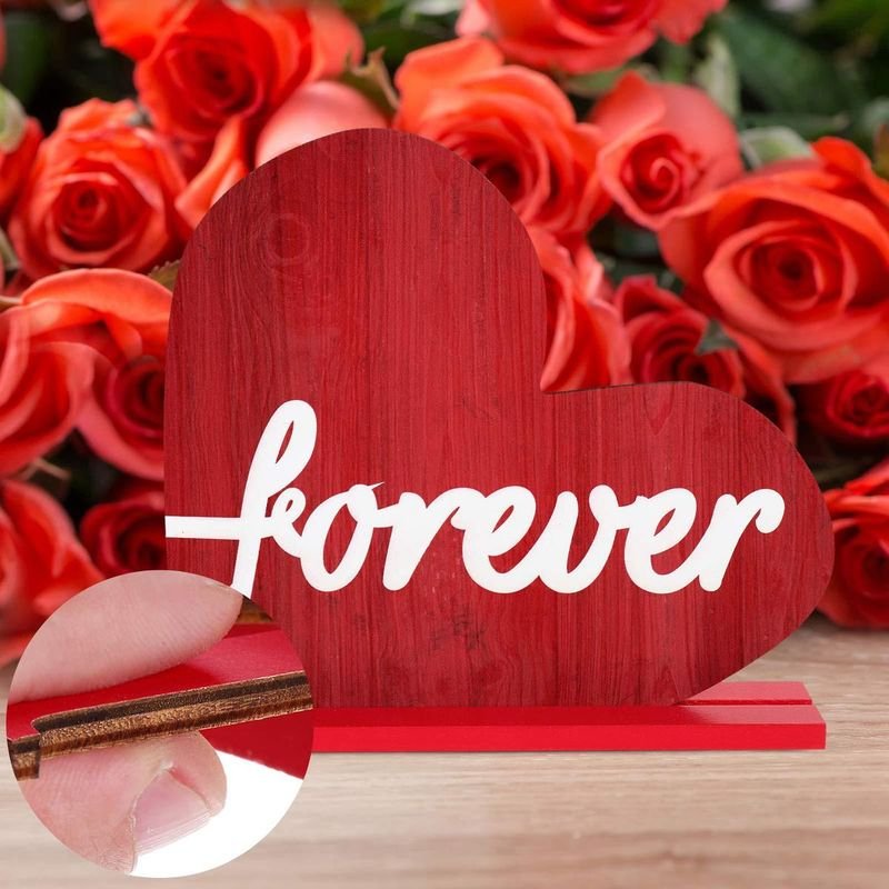 Valentine'S Day Ornaments Desktop Decoration Wooden Crafts Home Decoration