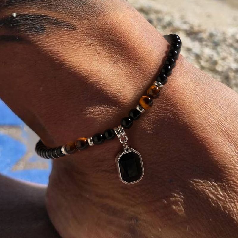 Men Fashion Casual Beaded Anklet