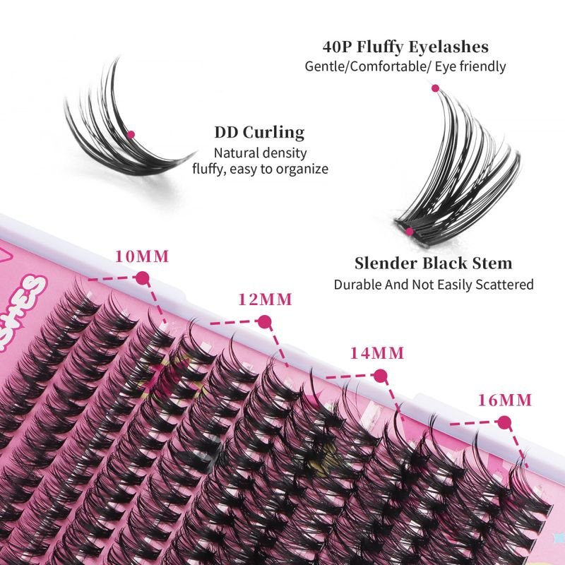 Women Fashion Thick Curly Single Cluster False Eyelashes