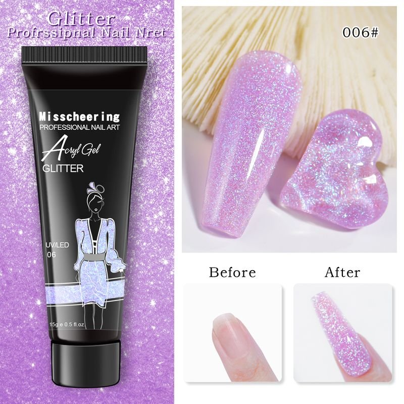 Women'S Pearlescent Crystal Sequins Extender Nail Art