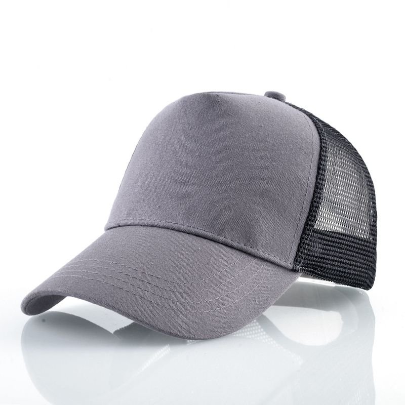 Custom Men Casual Solid Color Breathable Truck Hat