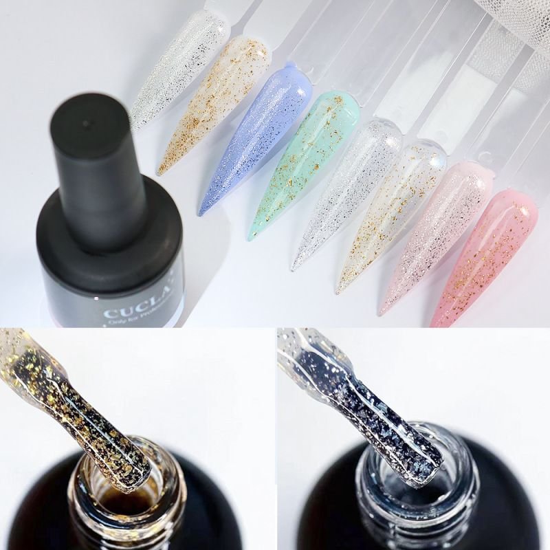 Women'S Wash-Free Gold Foil Seal Layer Leveling Uv Nail Polish Glue Seal Layer