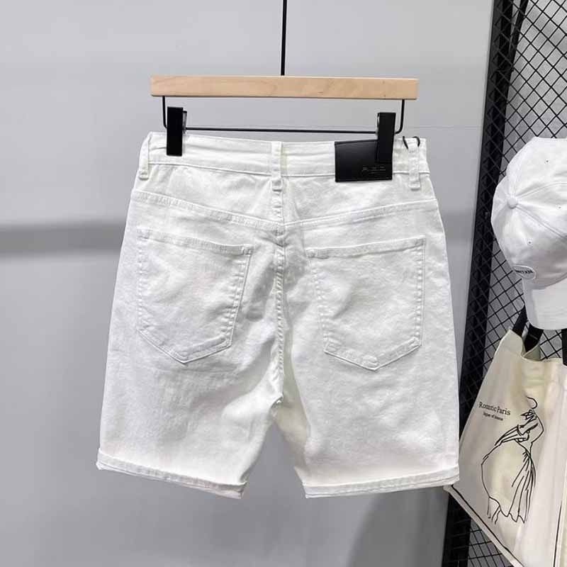 Men Summer Fashion Casual Solid Color Plus Size Straight Denim Shorts