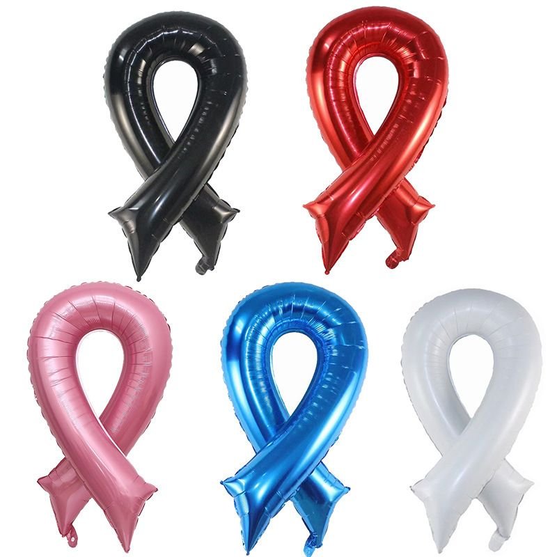 Pink Ribbon Shape Aluminum Film Balloon Party Decoration