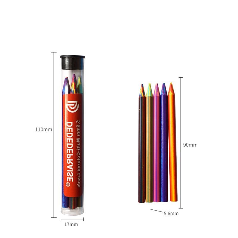 Magic Rainbow Lead Automatic Pen Refill Children'S Creative Graffiti Mix Color Gradient Hand-Painted Multicolor Pencil Lead