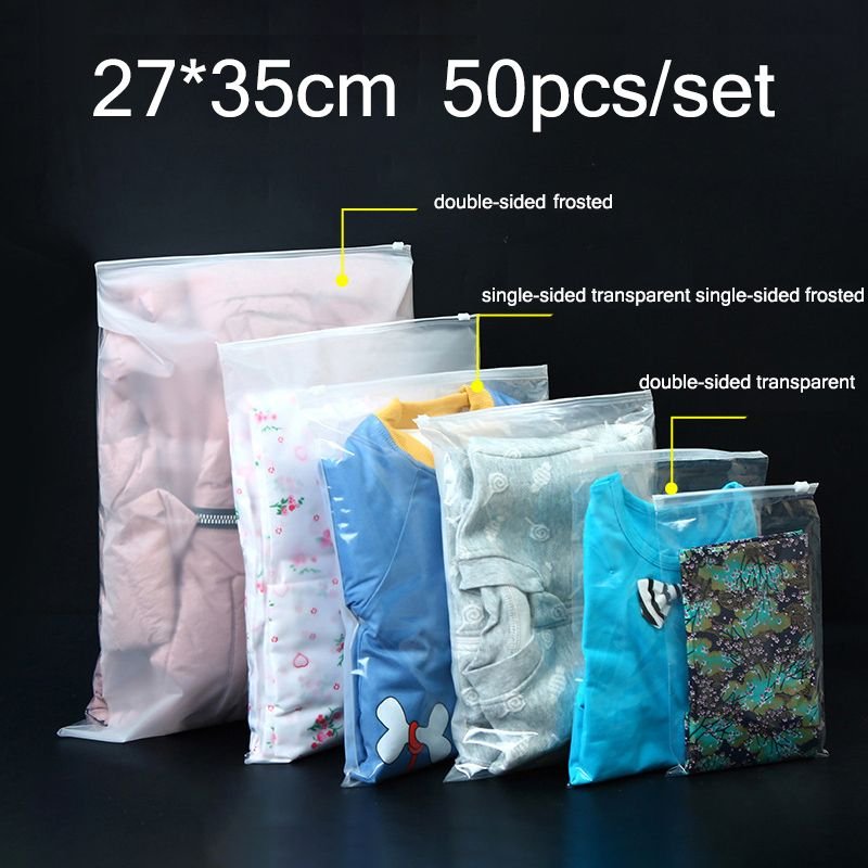 27*35cm 50pcs/set Ziplock Packaging Bag With Support Custom Your Logo