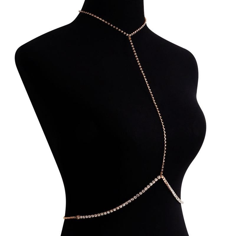 Women Fashion Simple Claw Chain Rhinestone Body Chain