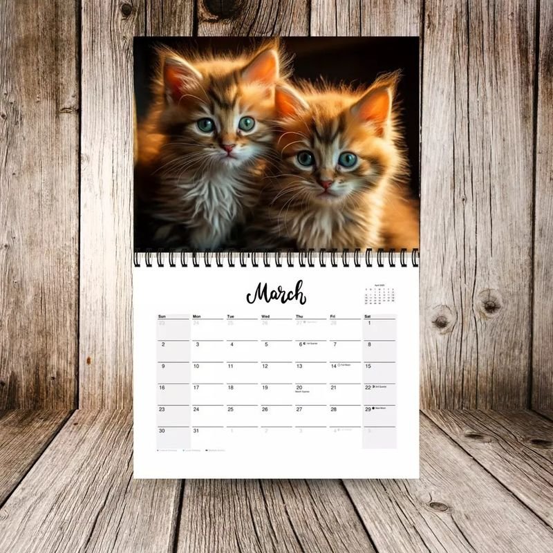 2025 Cartoon Cute Cat Calendar