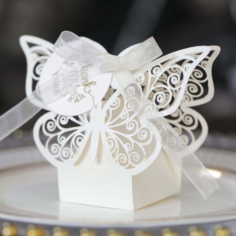 Creative Wedding Party Hollow Three-Dimensional Butterfly Chocolate Candy Packaging Box