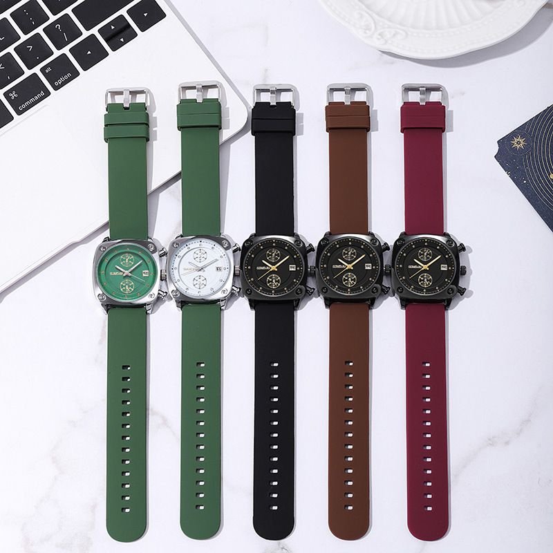 Women Fashion Calendar Silicone Quartz Watch