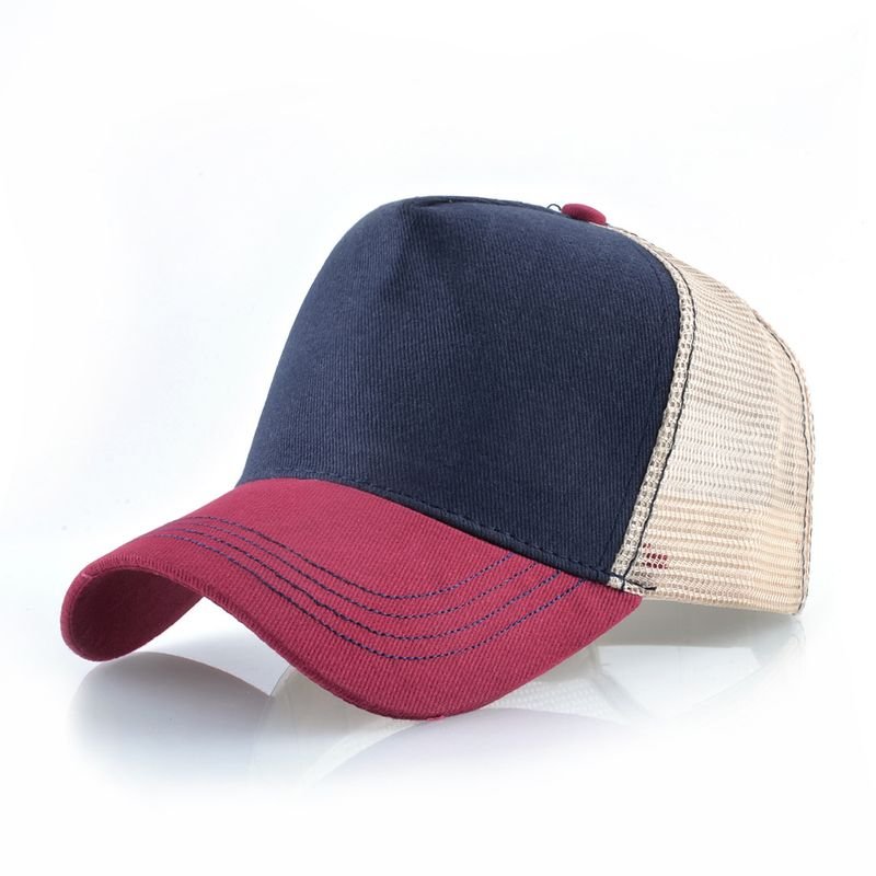 Custom Men Casual Solid Color Breathable Truck Hat