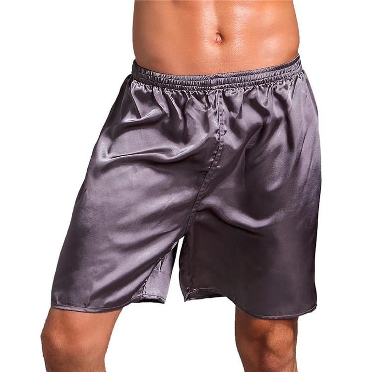 L-2XL Men Fashion Solid Color Loose Lounge Shorts