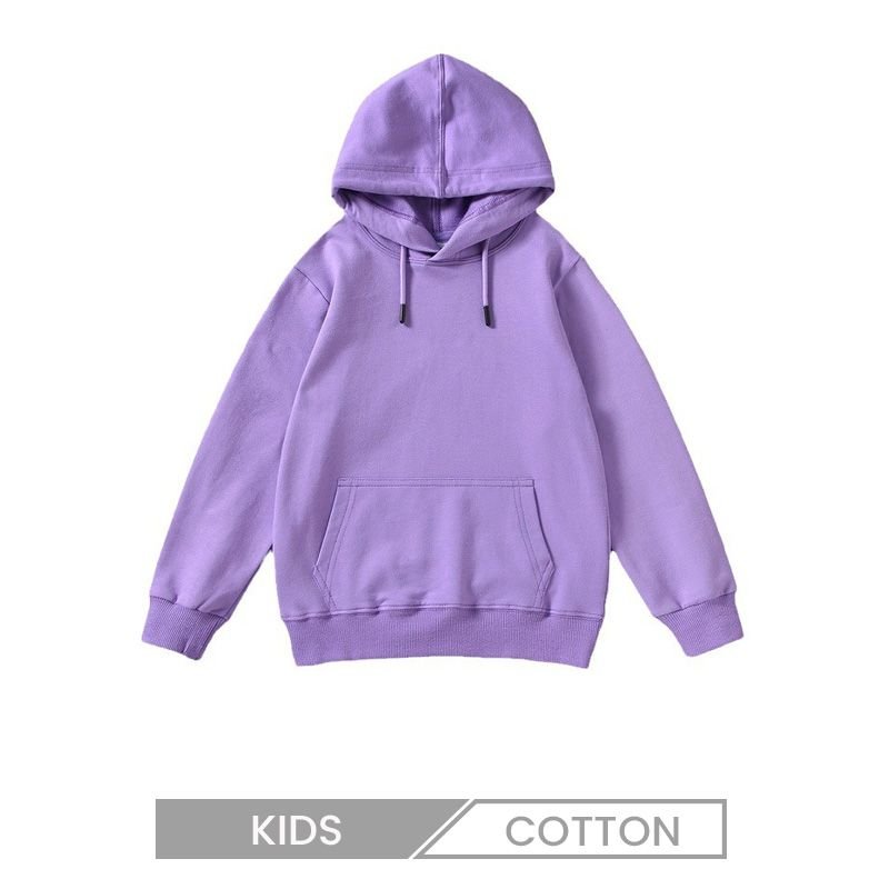 Custom Logo Kid Casual Solid Color Hoodie