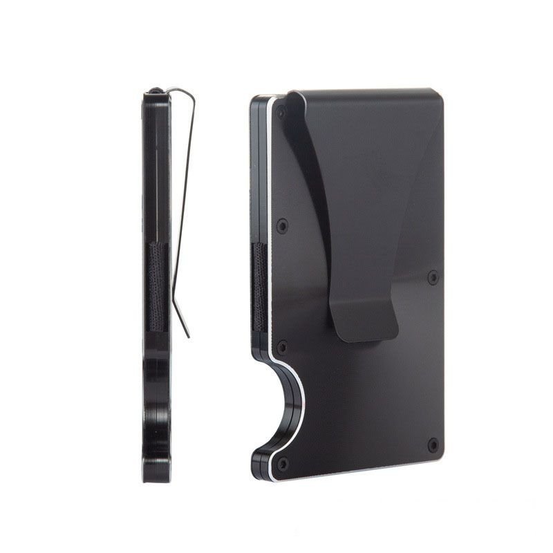 Simple Solid Color Aluminum Alloy Anti-Theft Brush Anti-Degaussing Credit Card Bag