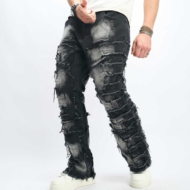 Men Fashion Casual Loose Street Tide Jeans