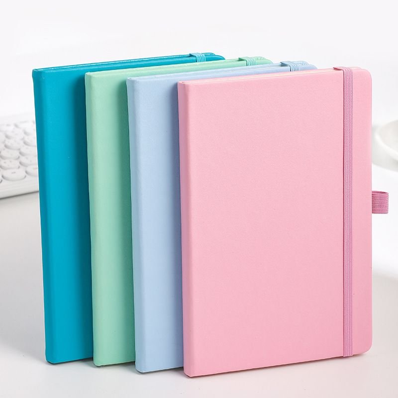 A5 Strap Notebook Elastic Band Small Fresh Notepad Office Stationery Diary Notebook Students