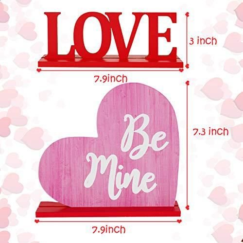 Valentine'S Day Ornaments Desktop Decoration Wooden Crafts Home Decoration