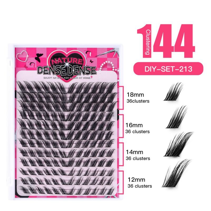 Single Cluster Diy Oblique Flying Dense Simulation 12-18Mm False Eyelashes