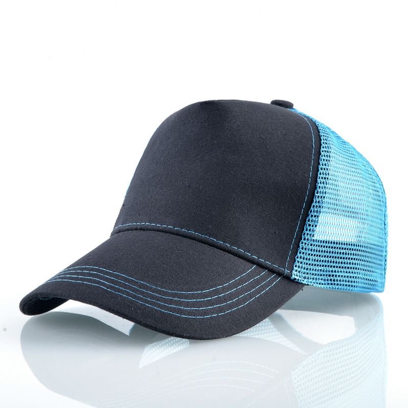 Custom Men Casual Solid Color Breathable Truck Hat