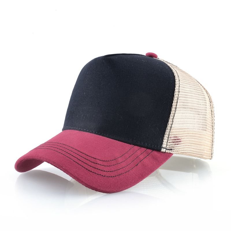 Custom Men Casual Solid Color Breathable Truck Hat