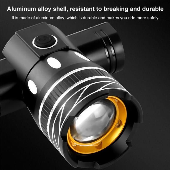 Bicycle USB Charging Warning Flashlight With Strong Light