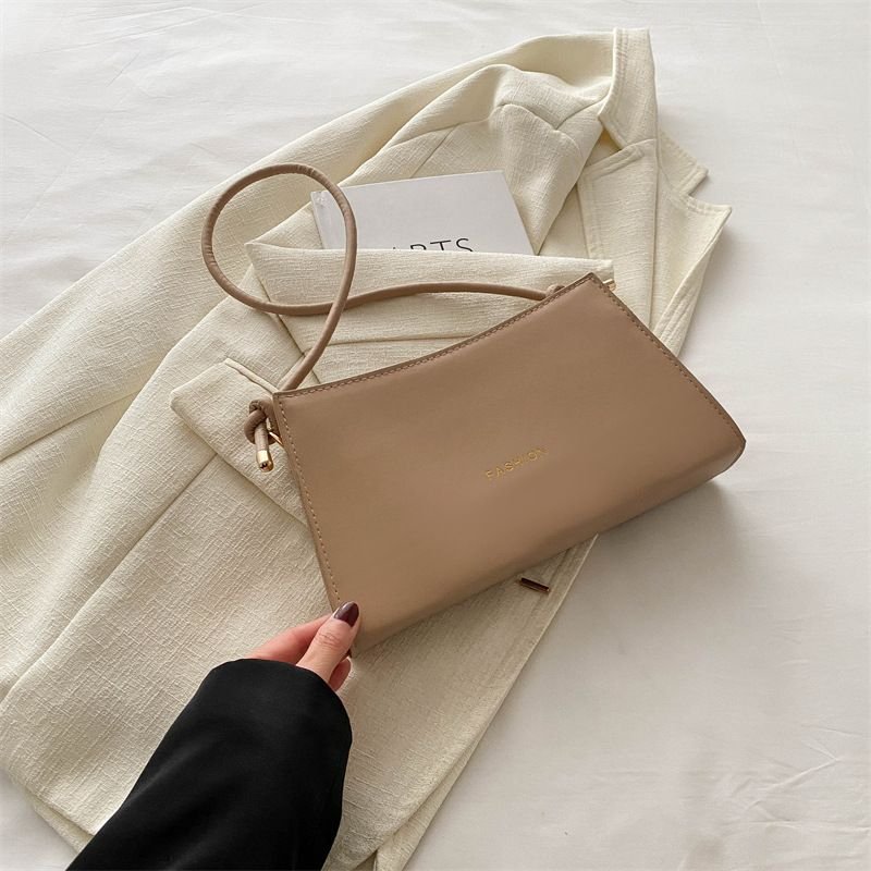 Women Fashion Simple Solid Color Square Shoulder Bag