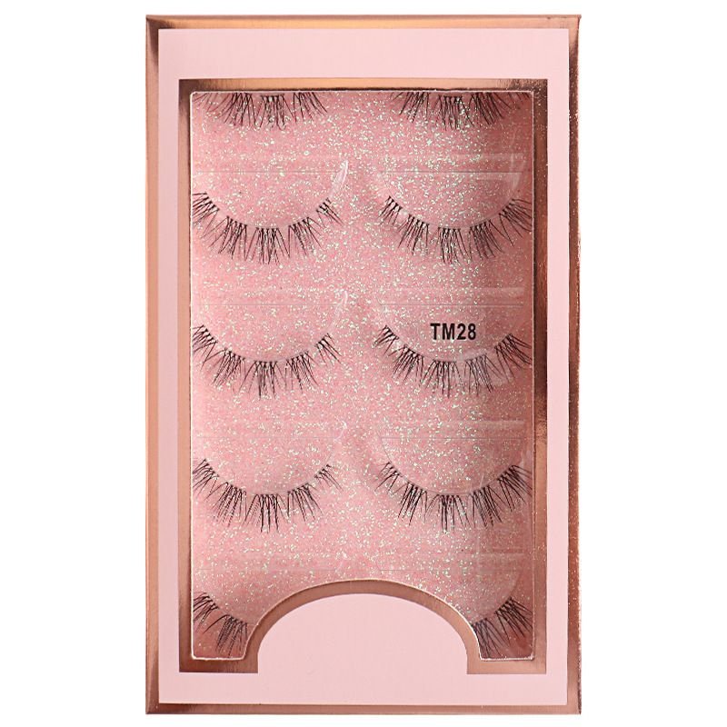 Women'S Comic Fishing Line Transparent Stem Eyelashes Natural Simulation 5 Pairs/Set