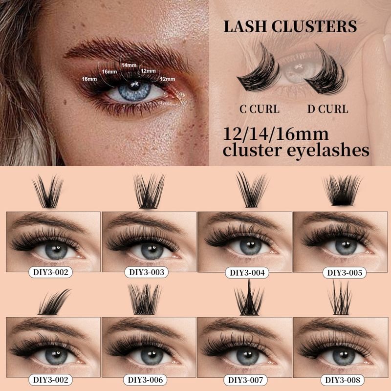 Diy Segmented Single Cluster Grafting Oblique Flying False Eyelashes