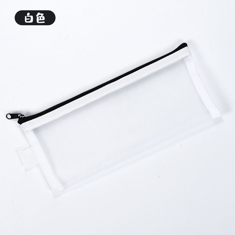 Simple Student Stationery Portable Mesh Transparent Stationery Bag