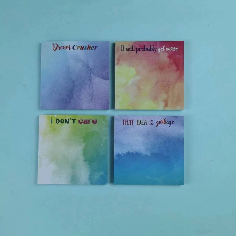 Simple Creative Gradient Rendering English Message Post-It Notes