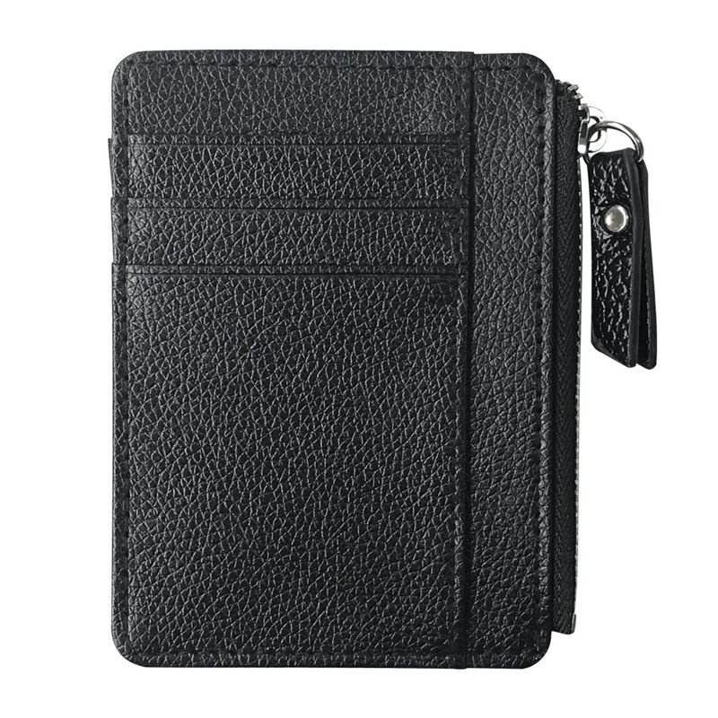 Women Solid Color Zipper Multiple Card Slots Wallet