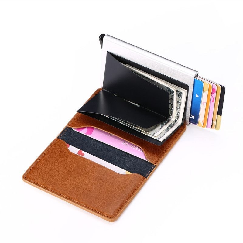 Anti-Magnetic Automatic Pop-Up Metal Anti-Theft Multi-Function Card Hold