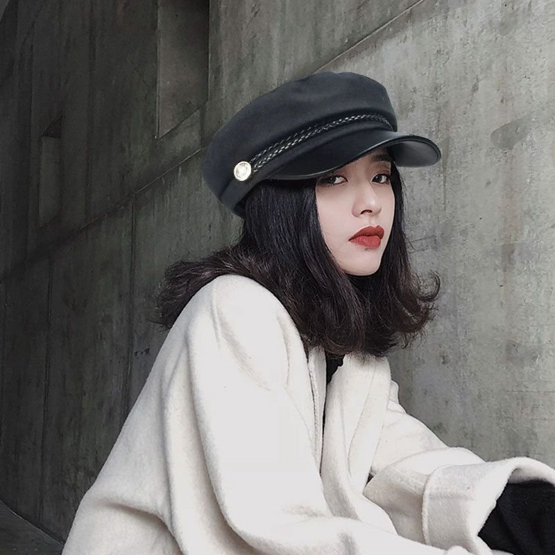 Women Fashion British Style Octagon Beret