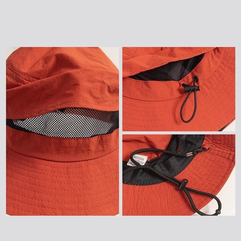 Men Women Outdoor Sunscreen Quick-Drying Foldable Storage Hiking Bucket Hat Custom