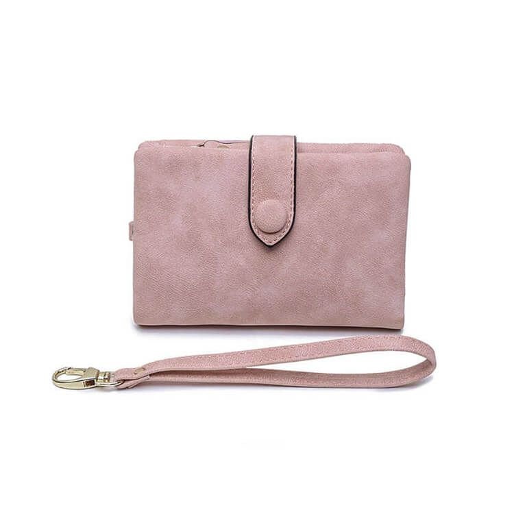 Women Fashion Solid Color Tirfold Muti-card Holder Wallet