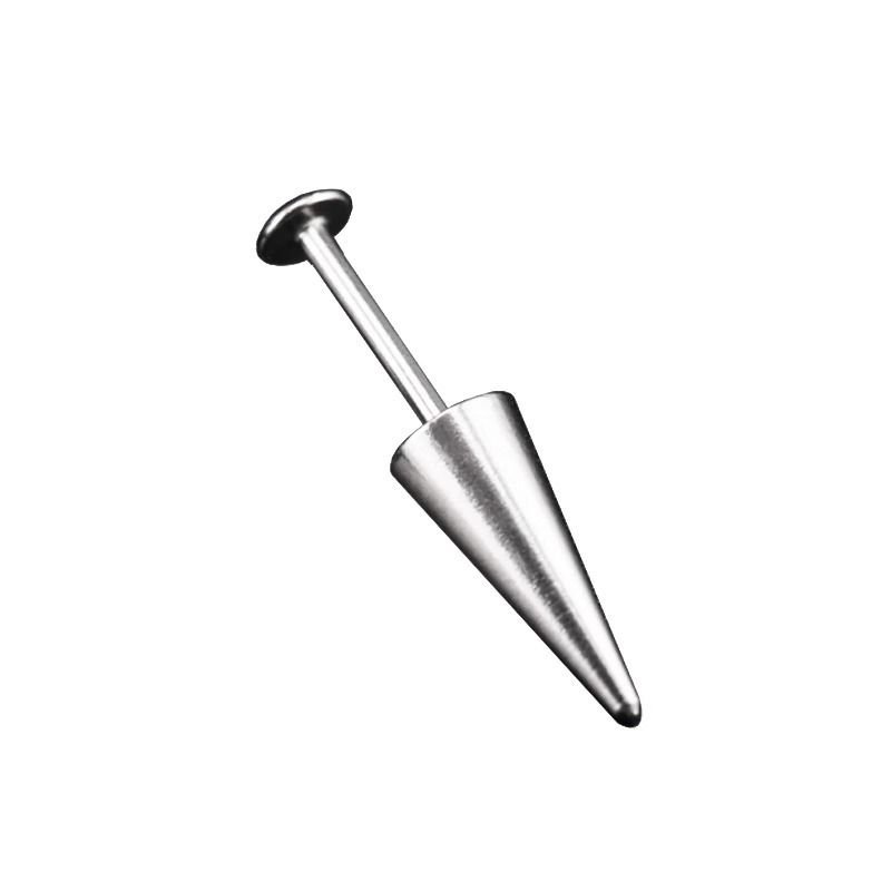 Women Fashion Long Pointed Cone Lip Stud Stainless Steel Body Piercing Jewelry