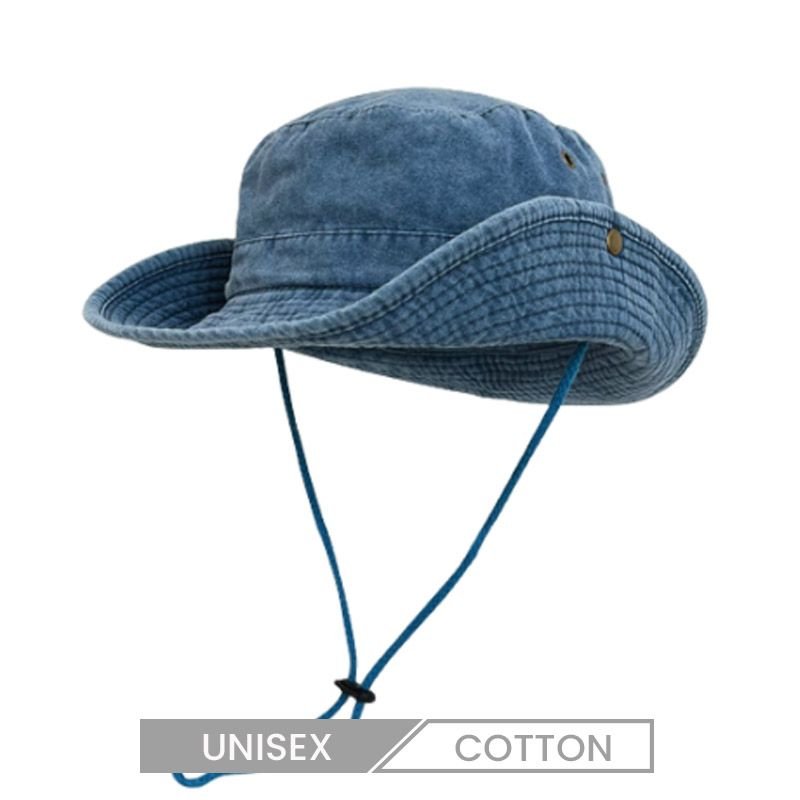 Western Cowboy Women Men Unisex Summer Outdoor Mountaineering Sunshade Bucket Hat Custom