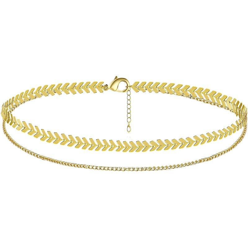 Women Fashion Bohemian Double Alloy Fishbone Anklet