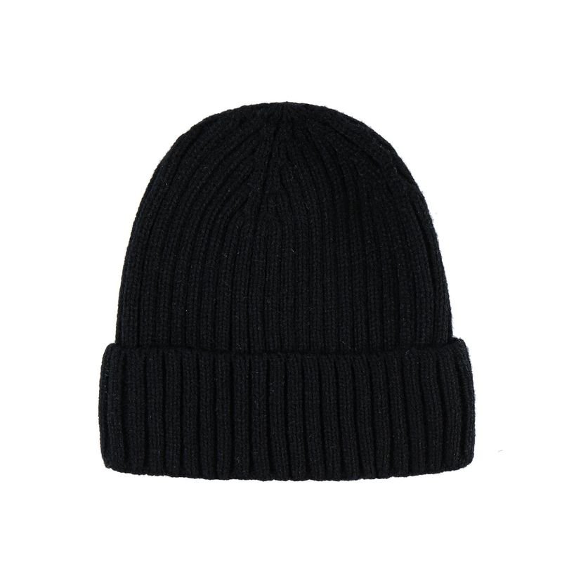 Autumn Winter Simple Solid Color Warm Knitted Wool Parent Hat