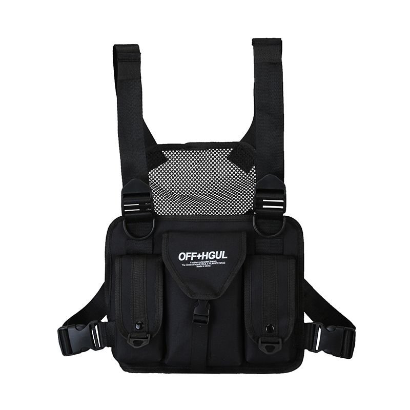 Neutral Fashion Reflective Strip Multifunctional Functional Tooling Vest Vest Vest Backpack Shoulder Bag