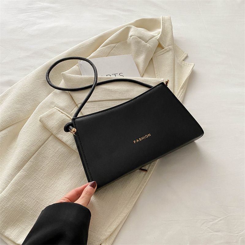 Women Fashion Simple Solid Color Square Shoulder Bag