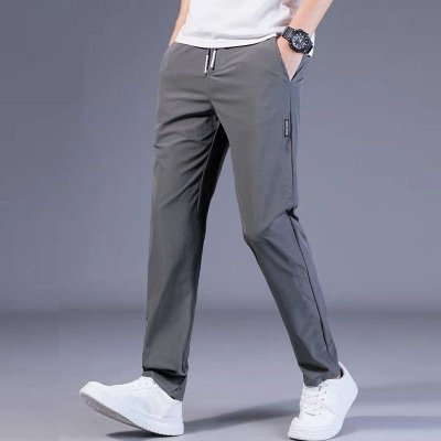 Men Casual Breathable Quick-Drying Large Size Loose Sports Trousers