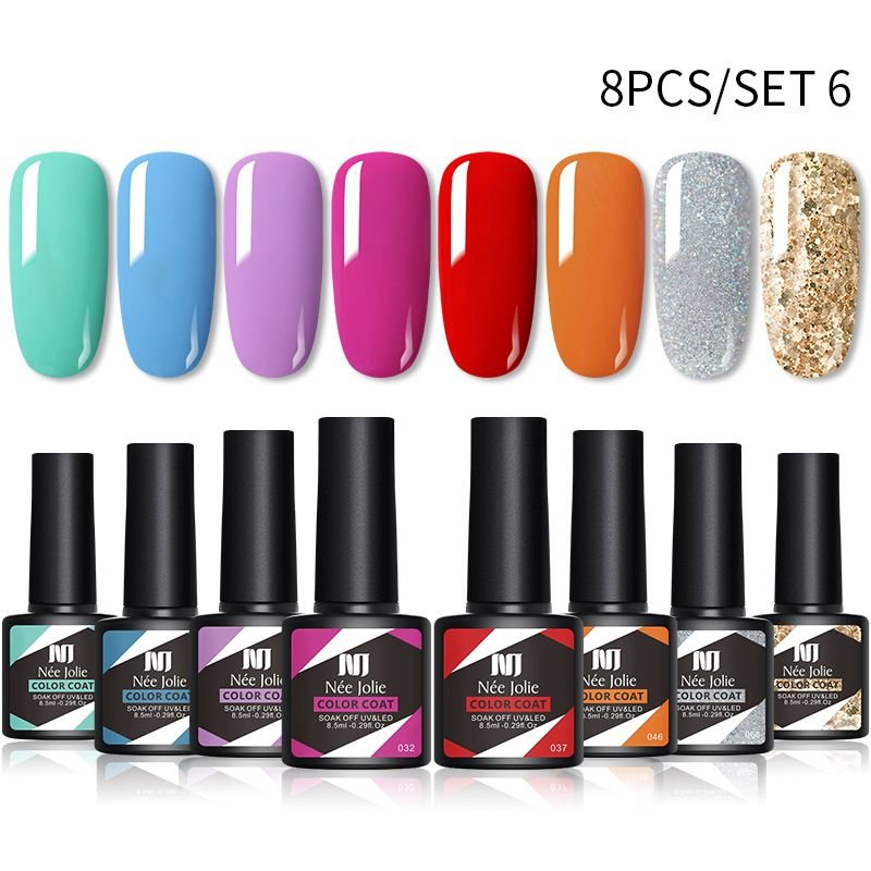 Manicure Phototherapy 8 Colors/set Nail Polish Gel Color Coat